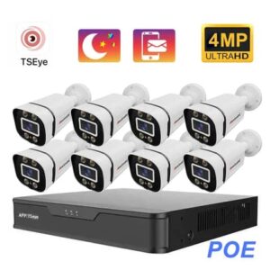 Tseye/Tuya 4MP - 8 Bullet / 4 Bullet & 4 Dome POE Cameras